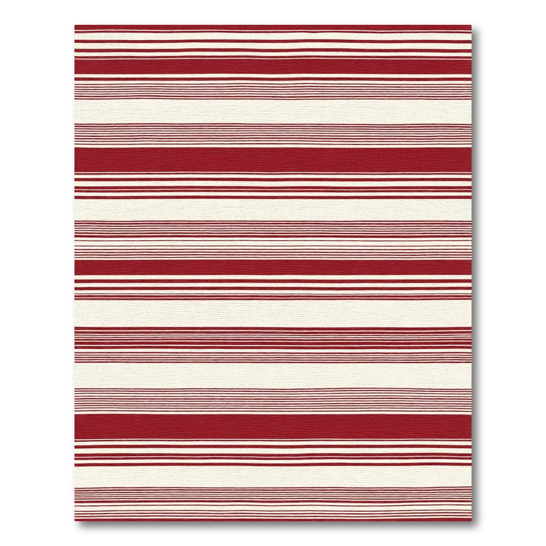 Classic Red White Striped Appeal Rug