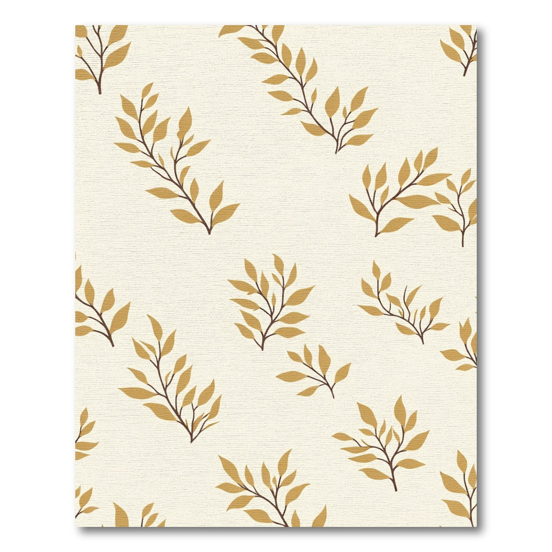 Autumn Leaf Branches Cream Rug