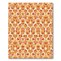 Warm Ochre Red Organic Mosaic Rug