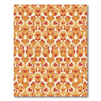 Warm Ochre Red Organic Mosaic Rug