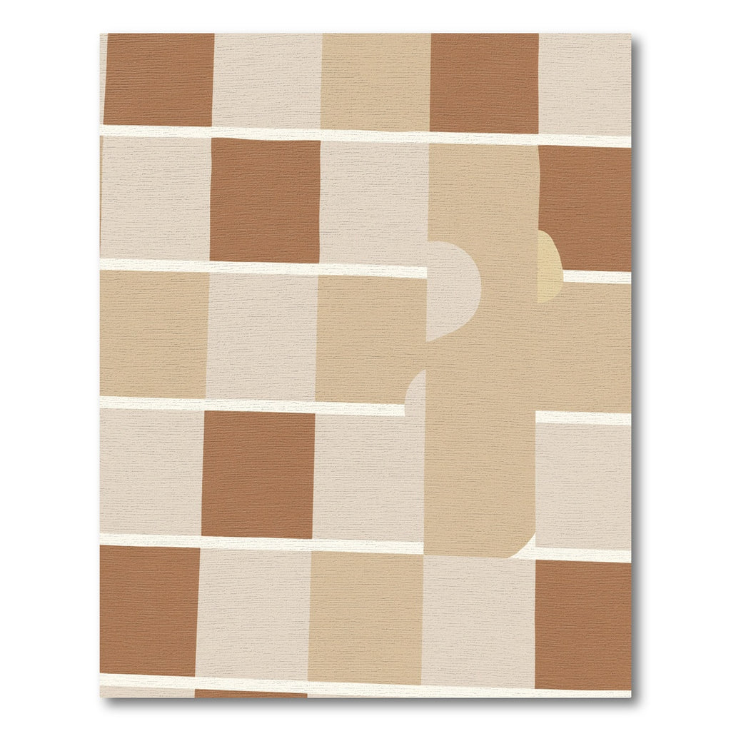 Earthy Tone Geometric Balance Rug