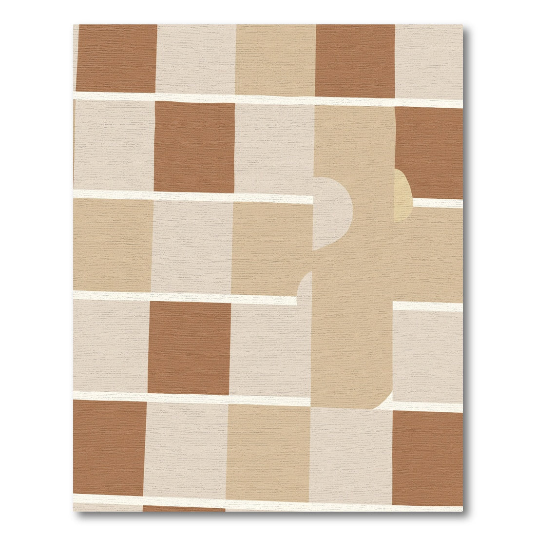 Earthy Tone Geometric Balance Rug