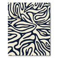 Abstract Cream Zebra Swirls Rug