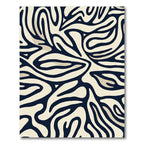 Abstract Cream Zebra Swirls Rug