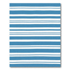 Blue White Striped Contemporary Harmony Rug