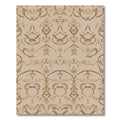 Earthy Camel Damask Arch Arrangement Rug