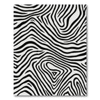 Monochrome Wavy Animal Stripes Rug