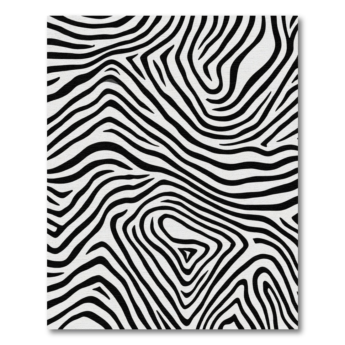 Monochrome Wavy Animal Stripes Rug
