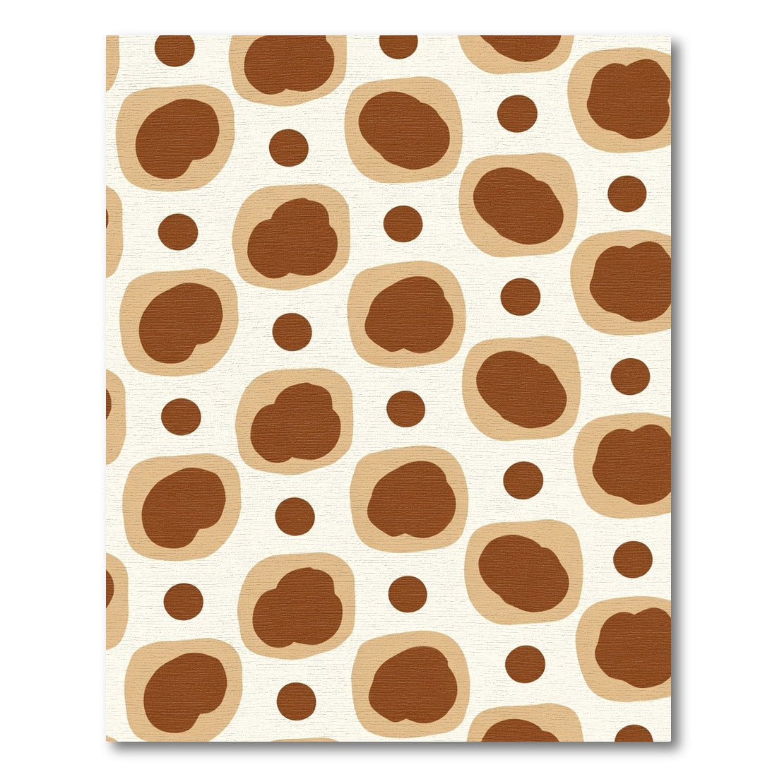 Brown Tan Organic Dots Rug