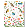 Enchanting Birds Colorful Meadow Bloom Rug
