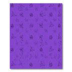 Purple Sketchy Floral Meadow Rug