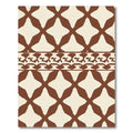 Brown Diamond Lattice Border Rug