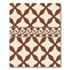 Brown Diamond Lattice Border Rug
