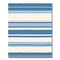 Wavy Blue Cream Stripes Rug