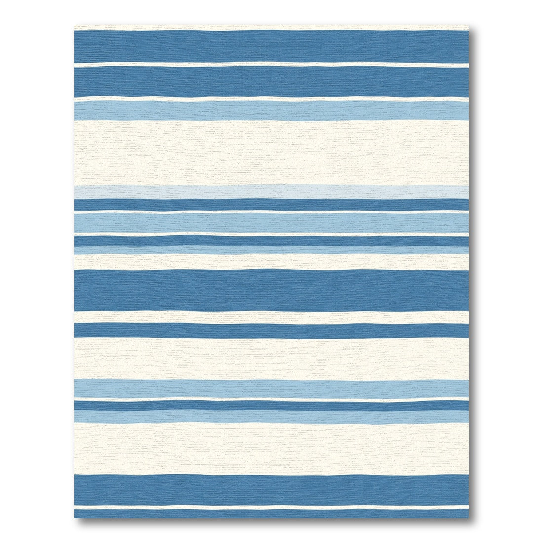 Wavy Blue Cream Stripes Rug