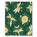 Golden Floral Scatter On Emerald Backdrop Rug