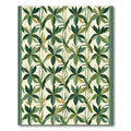 Emerald Green Leafy Vine Arrangement Rug
