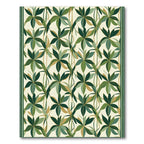 Emerald Green Leafy Vine Arrangement Rug
