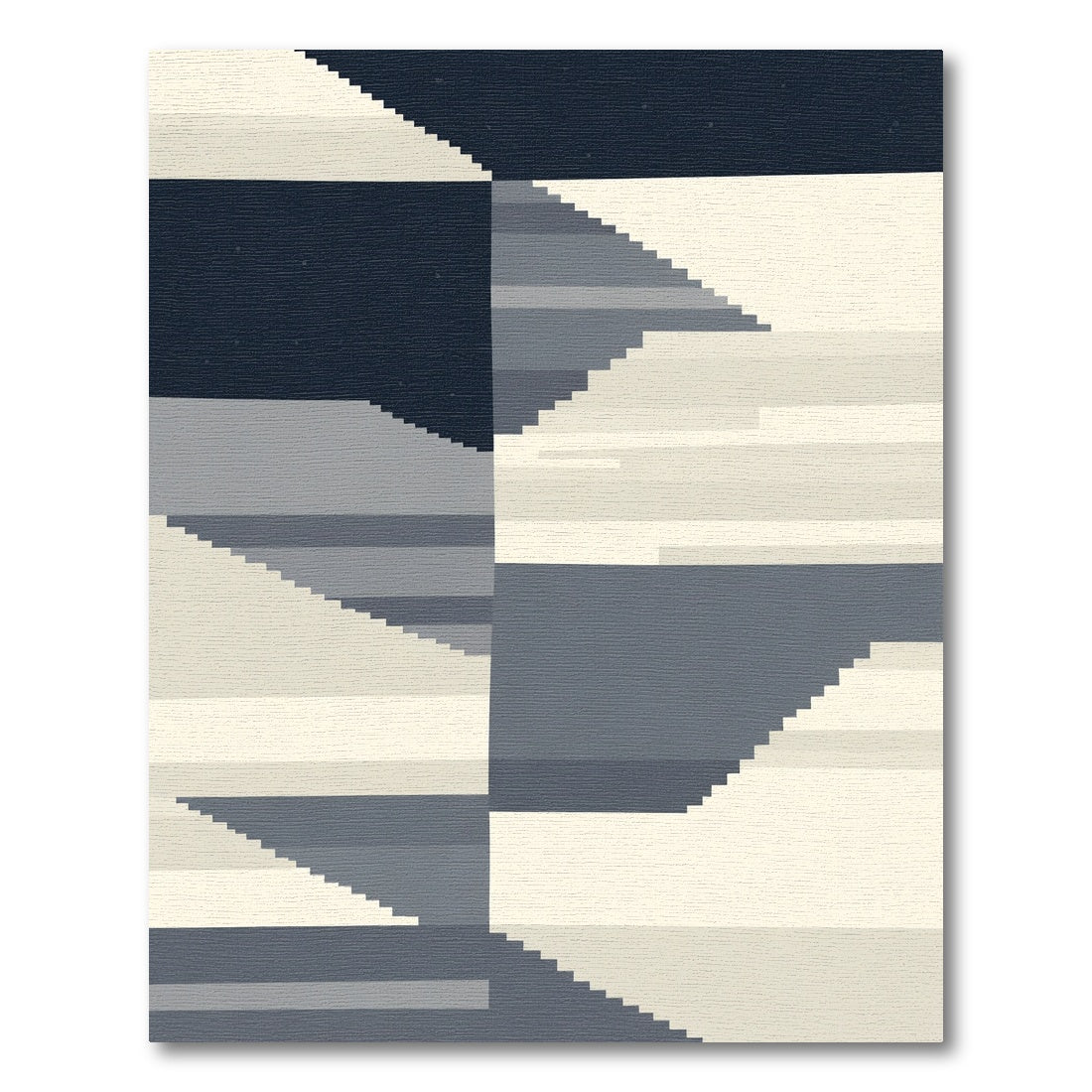 Monochromatic Pixelated Landscape Rug