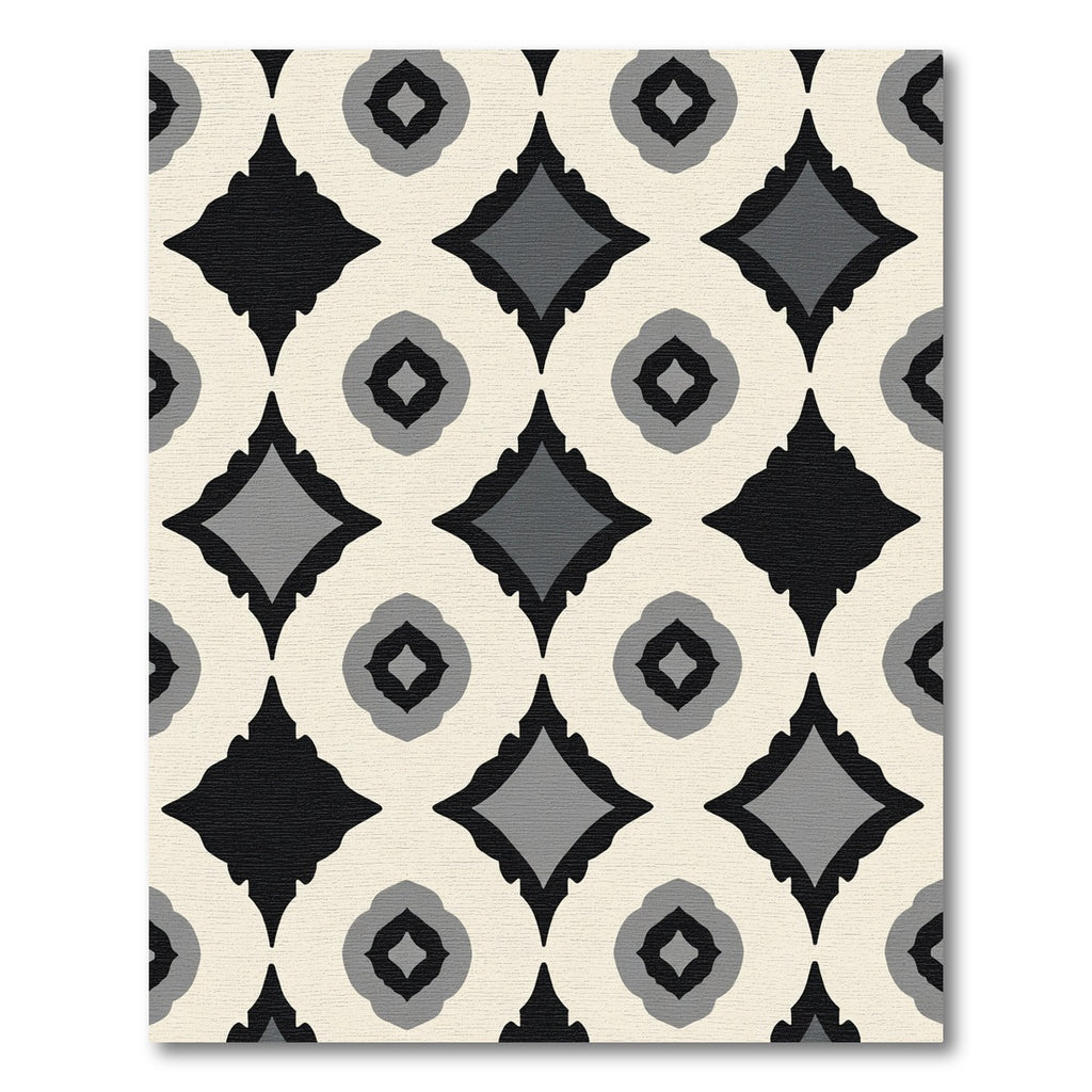 Monochromatic Diamond Ogee Pattern Rug