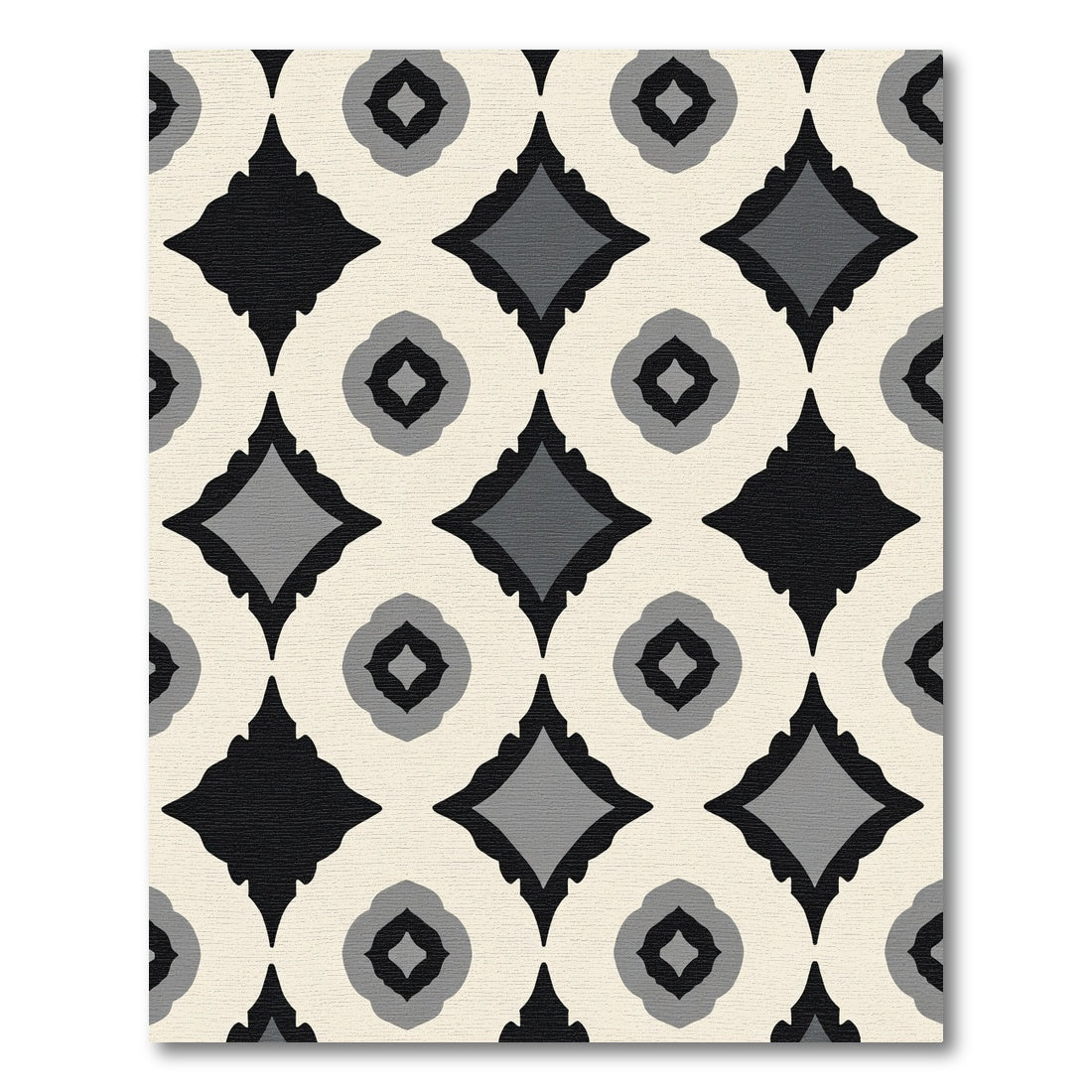 Monochromatic Diamond Ogee Pattern Rug