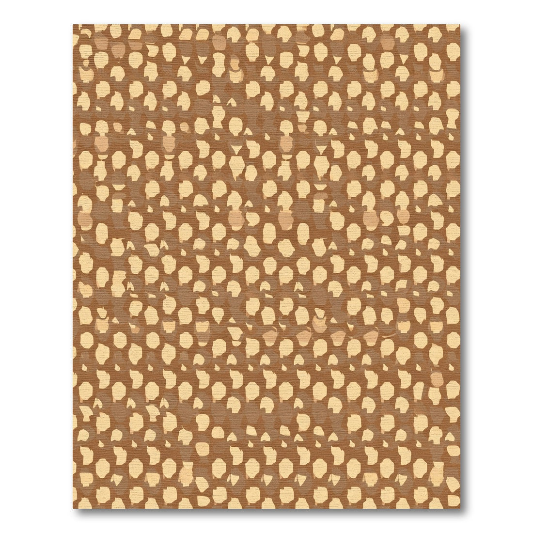 Brown Honeycomb Geometric Texture Rug