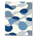 Oceanic Flow Blue Gray Organic Shapes Rug