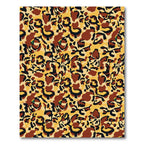 Bold Gold Brown Animal Print Overlay Rug