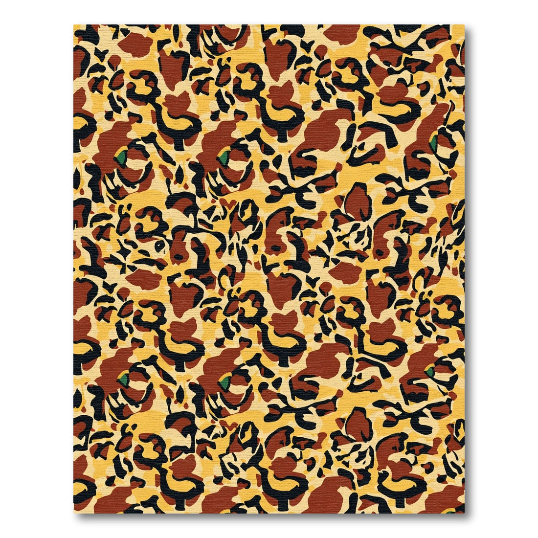 Bold Gold Brown Animal Print Overlay Rug