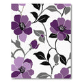 Vibrant Purple Floral Vine Rug