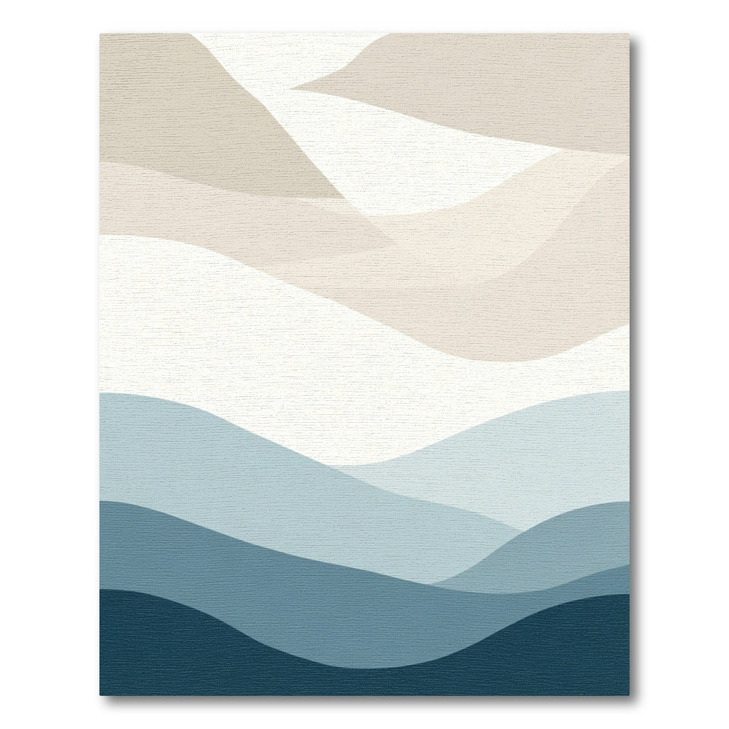 Abstract Wave Landscape Rug