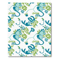 Teal And Green Floral Swirl Rug