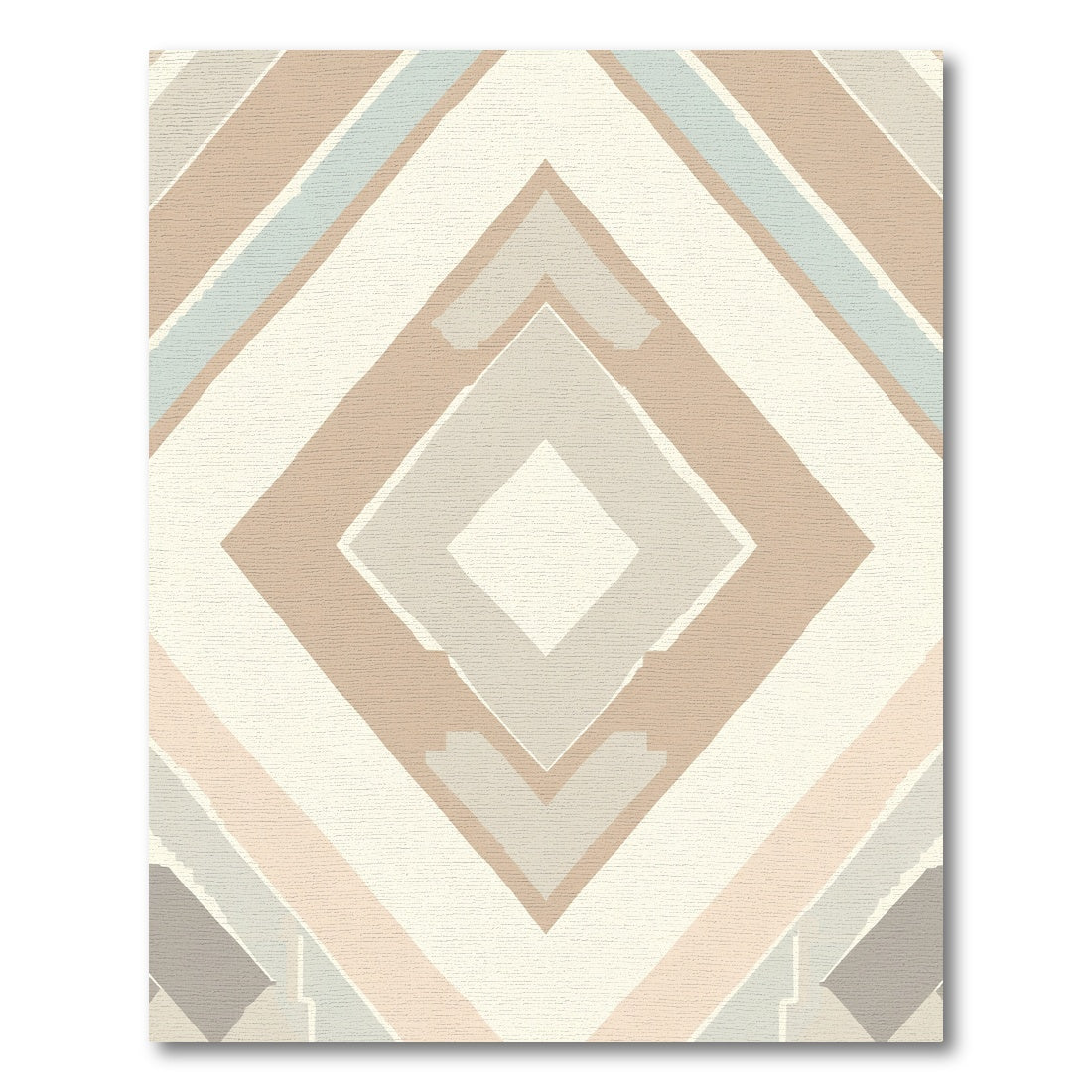 Earthy Tones Geometric Diamond Rug