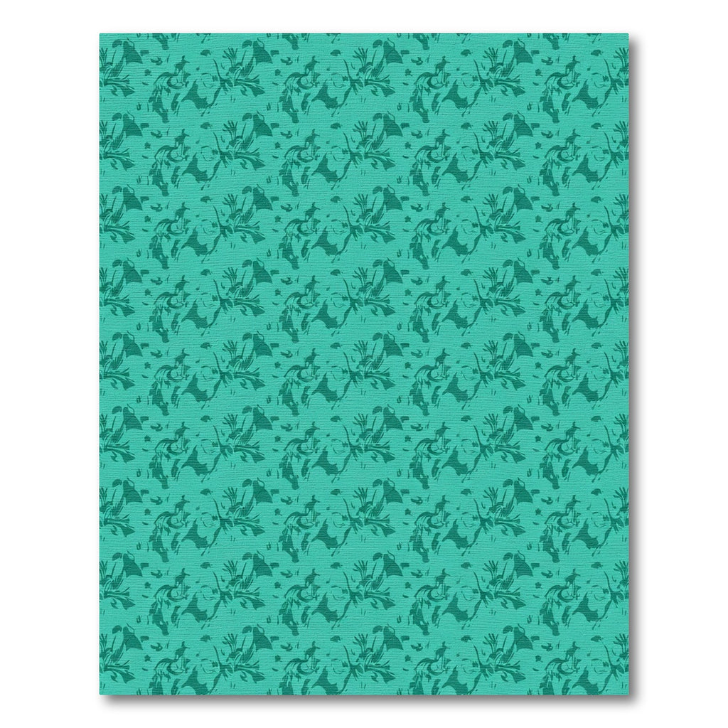 Teal Abstract Watercolor Swirl Rug