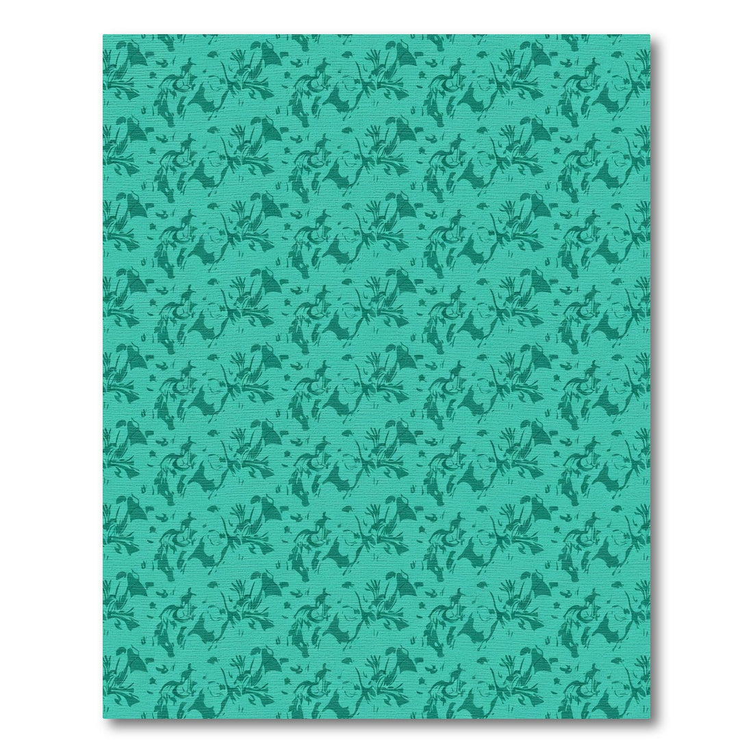 Teal Abstract Watercolor Swirl Rug