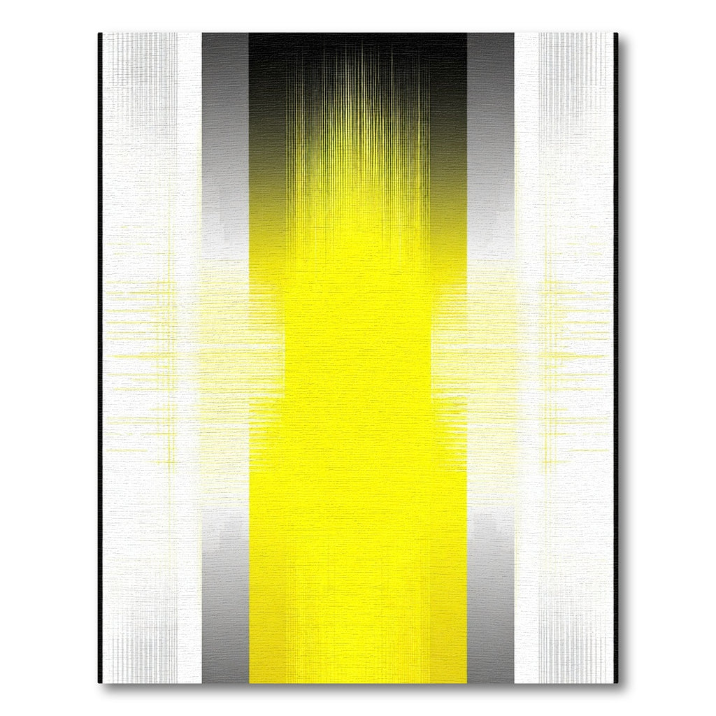 Bright Yellow Vertical Rays Rug