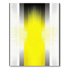 Bright Yellow Vertical Rays Rug