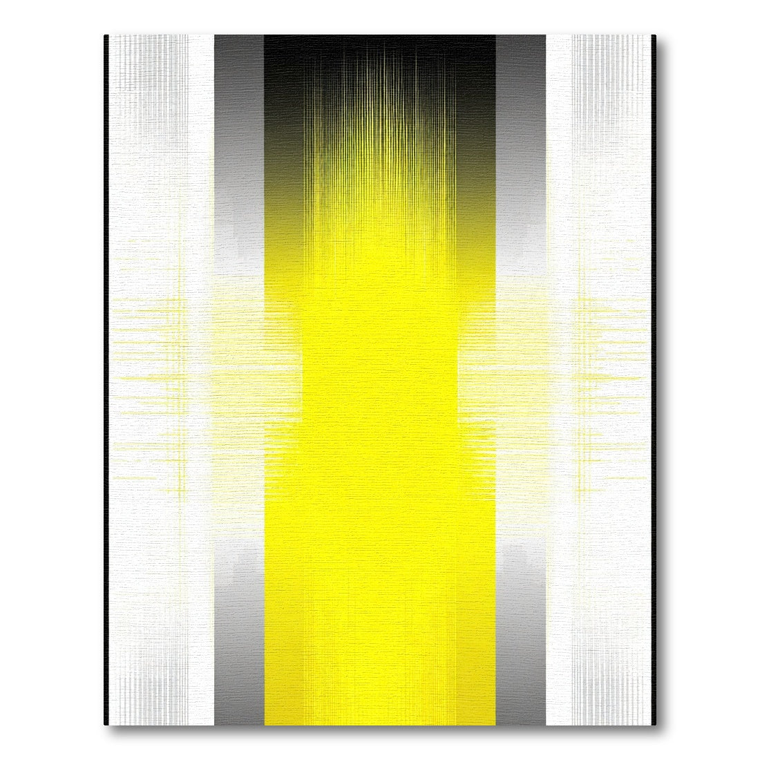 Bright Yellow Vertical Rays Rug