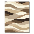 Earthy Tone Layered Wave Rug