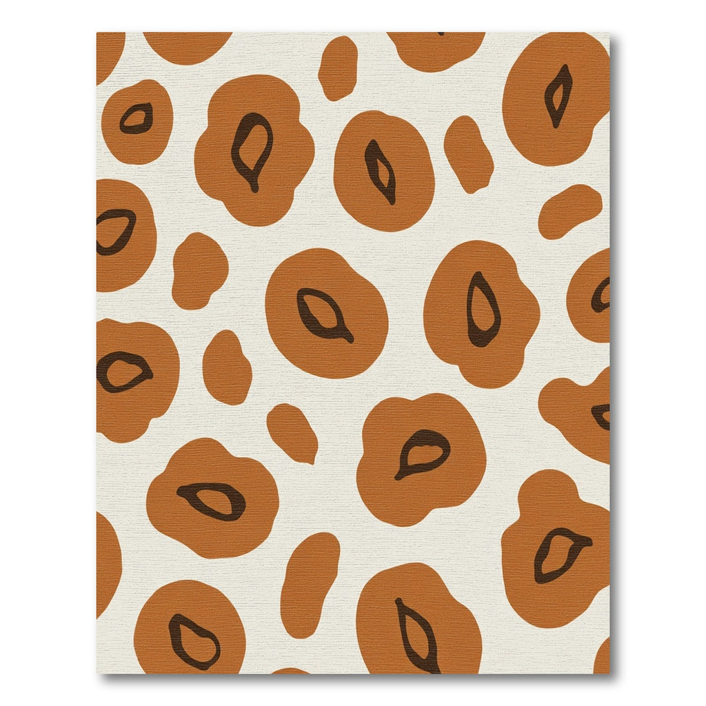 Brown Abstract Organic Spots Rug