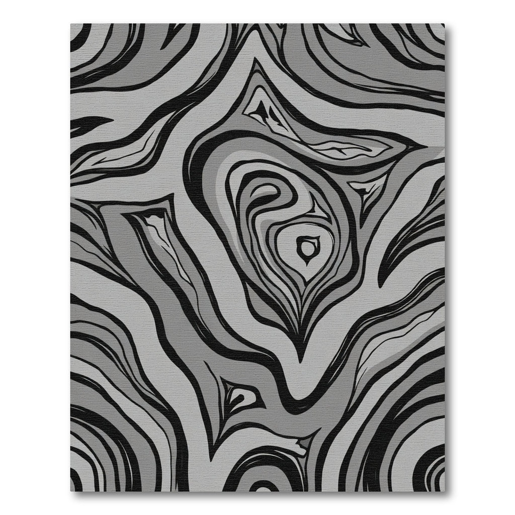 Monochromatic Swirl Abstraction Rug
