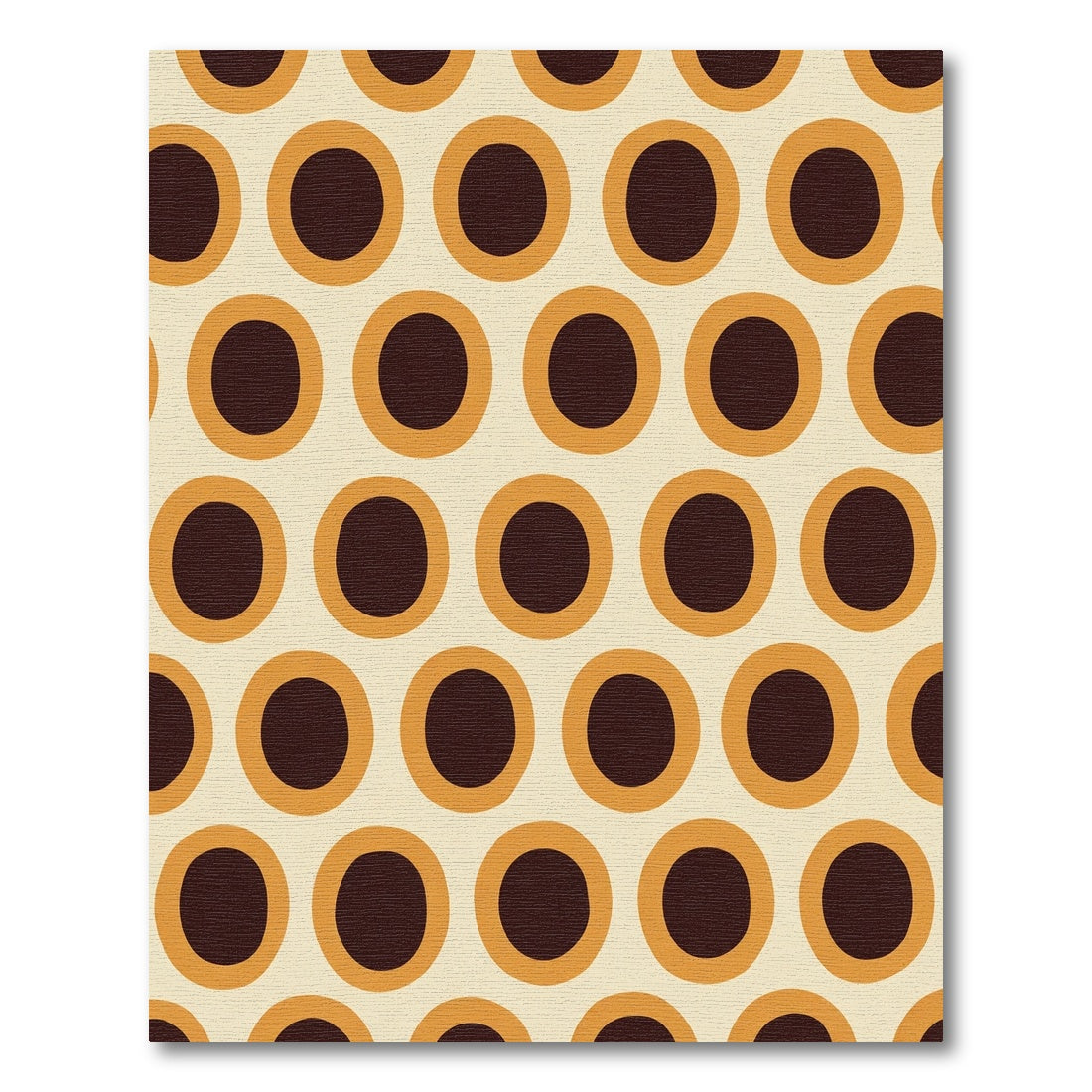 Retro Amber Polka Dot Rug