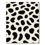 Bold Black Spots Cream Background Rug