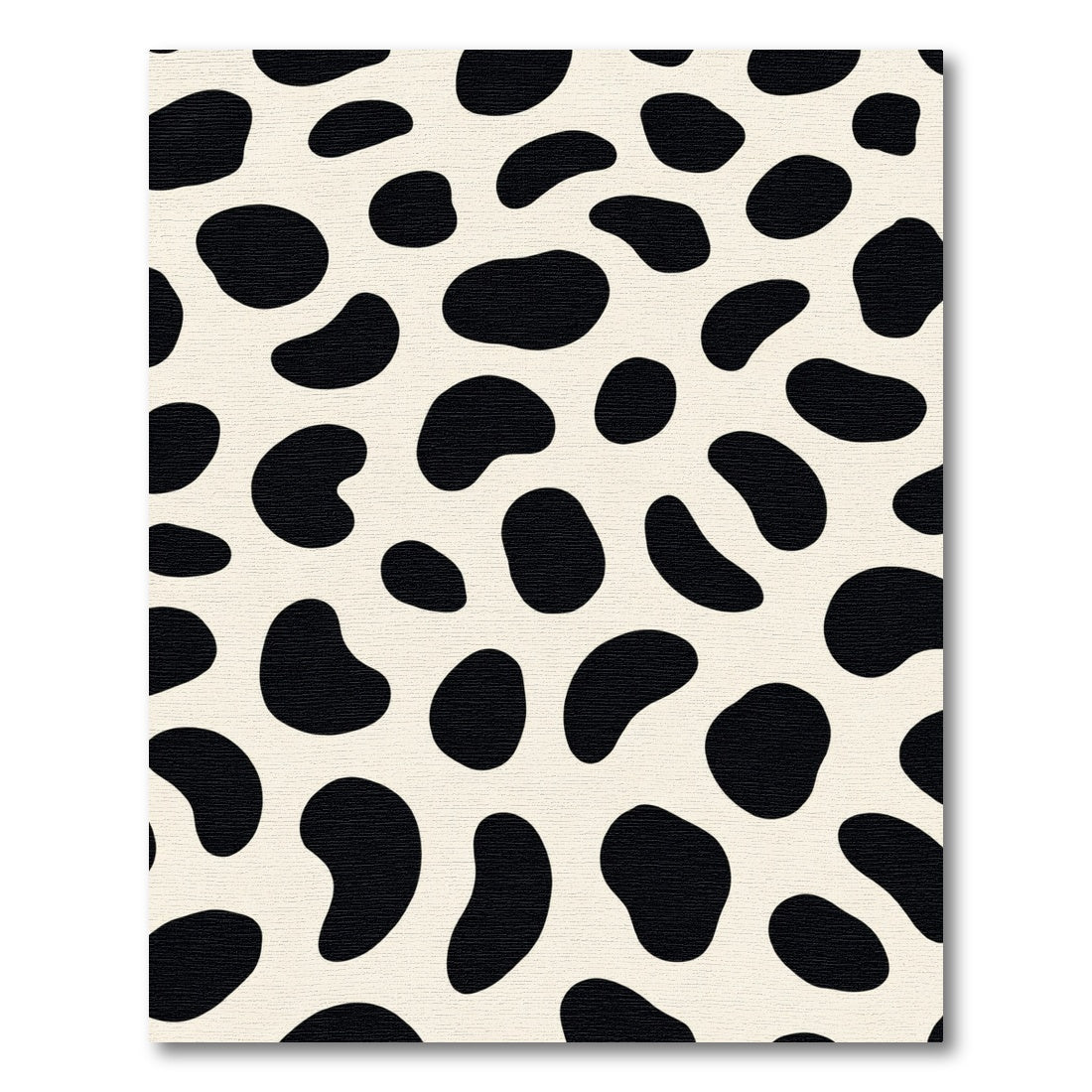 Bold Black Spots Cream Background Rug