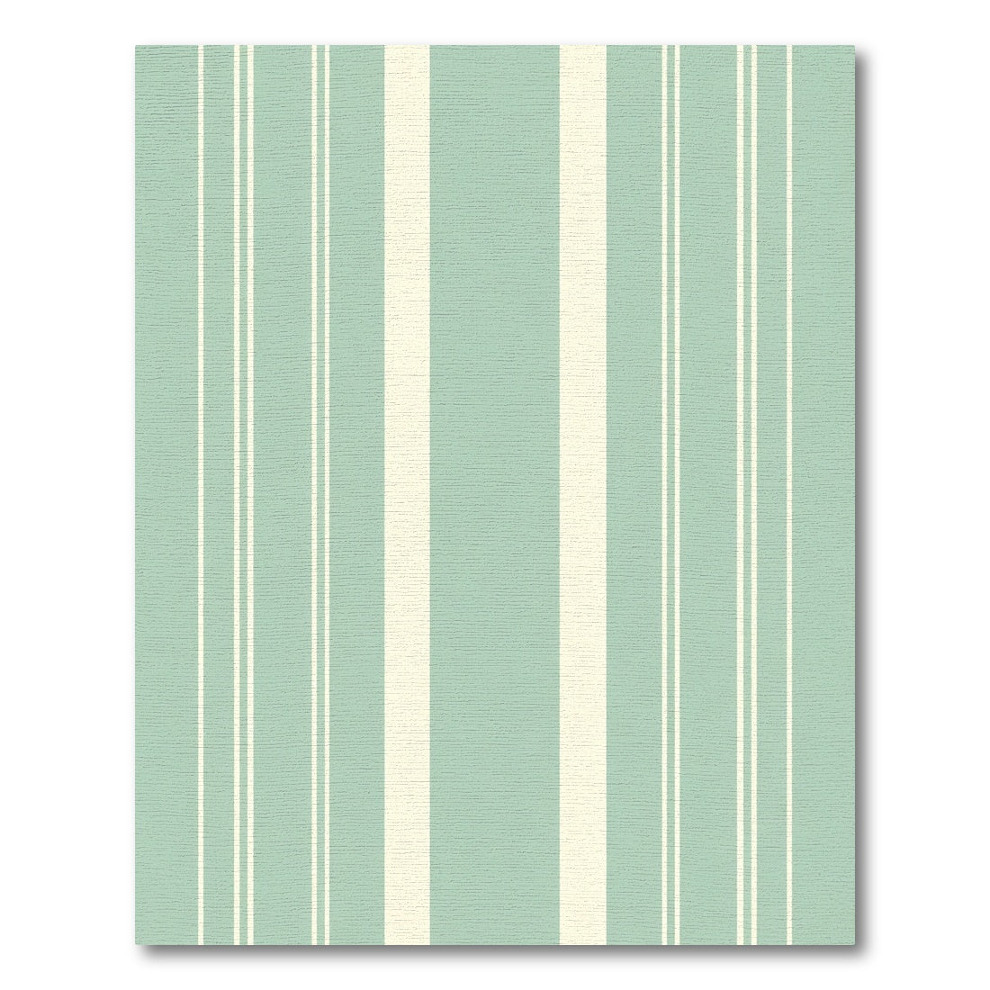 Aqua Beige Wide Narrow Stripe Rug