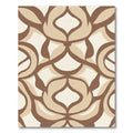 Brown Cream Organic Links Composition Rug