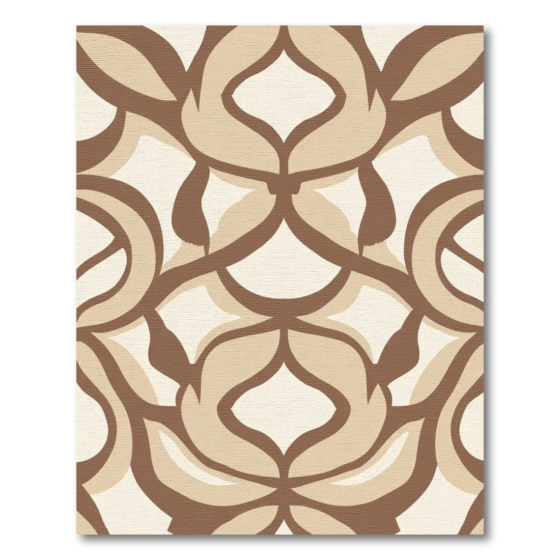 Brown Cream Organic Links Composition Rug