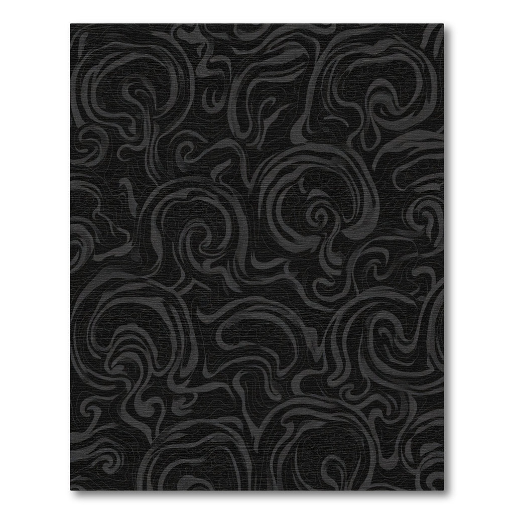 Dark Smoke Swirling Abstract Rug