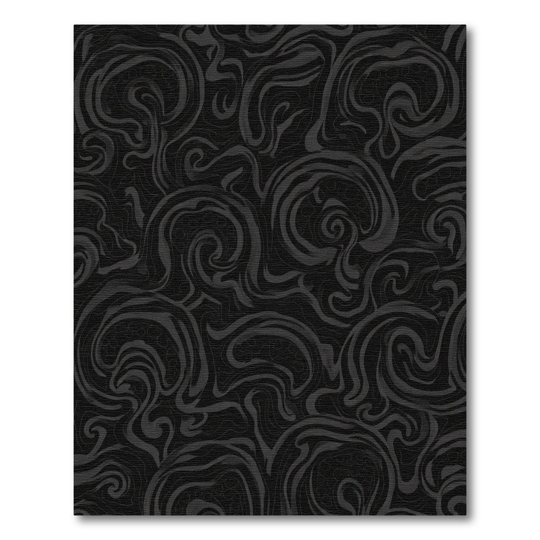 Dark Smoke Swirling Abstract Rug