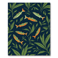 Ocean Blue Fish And Foliage Rug